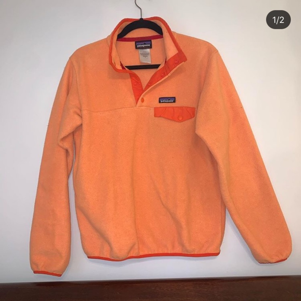 Orange Patagonia fleece